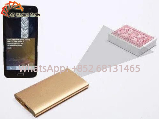 Concealable Golden Power Bank Camera CVK 730V Poker Card Scanner 35cm