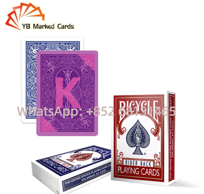 PVC Invisible Ink Playing Cards 0.30mm Thick Tally Ho Playing Cards Gold Poker