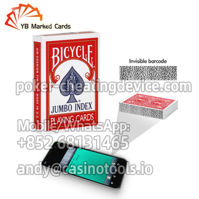 Plastic Bicycle Rider Back Barcode Marked Decks For Poker Games