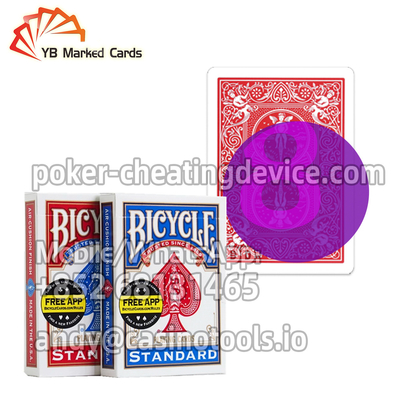154g Bicycle Standard Invisible Ink Marked Cards For Infrared Contact Lenses