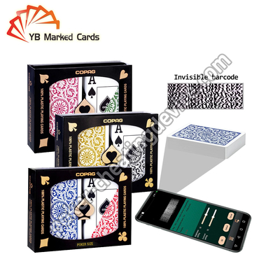 Plastic Barcode Marking Playing Cards For Cheating Device ISO9001