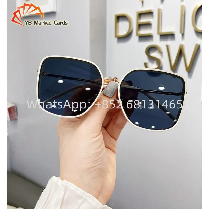 1.5mm Silver Fashionable Texas Marked Cards Sunglasses For Poker Cheating