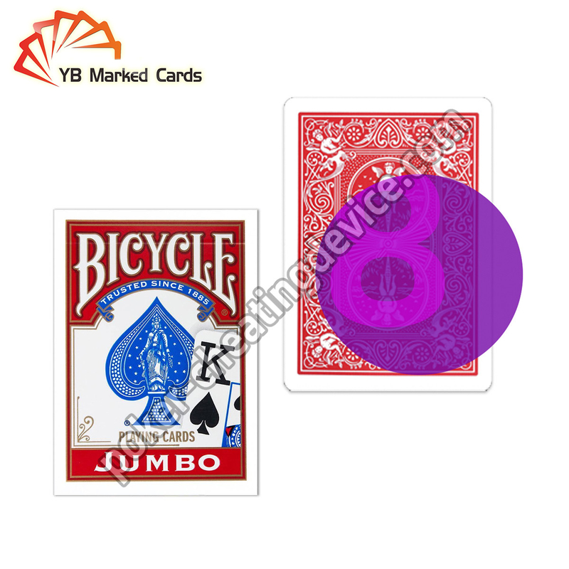Jumbo Infrared Sensor Playing Cards Spot UV Waterproof Blue Red Bicycle Cards