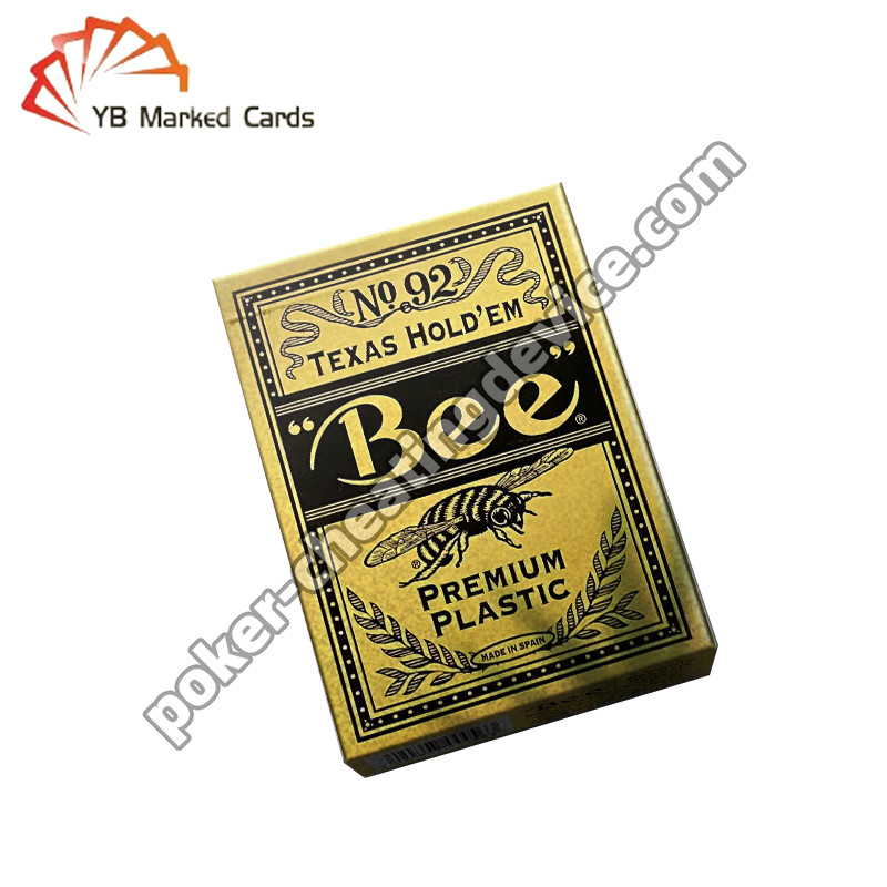 Bee Entertainment Special Marked Barcode Decks Plastic Texas Hold'Em Large Wide Cards