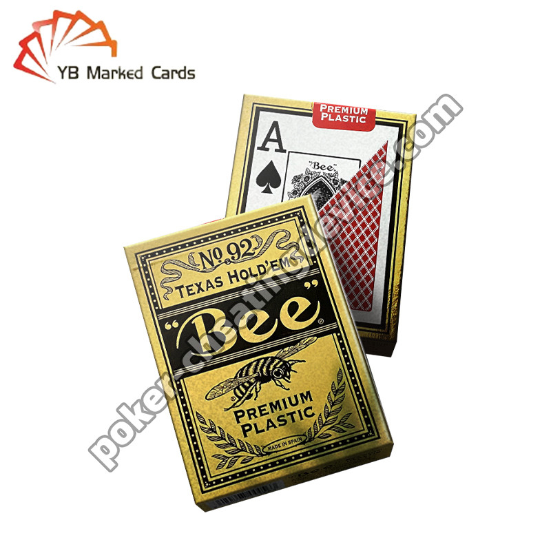 Bee Entertainment Special Barcode Marked Cards Decks Plastic Texas Hold'em Wide Cards