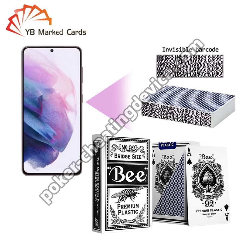 Plastic Bee Barcode Marked Decks Narrow Cards for AKK Poker Analyzer