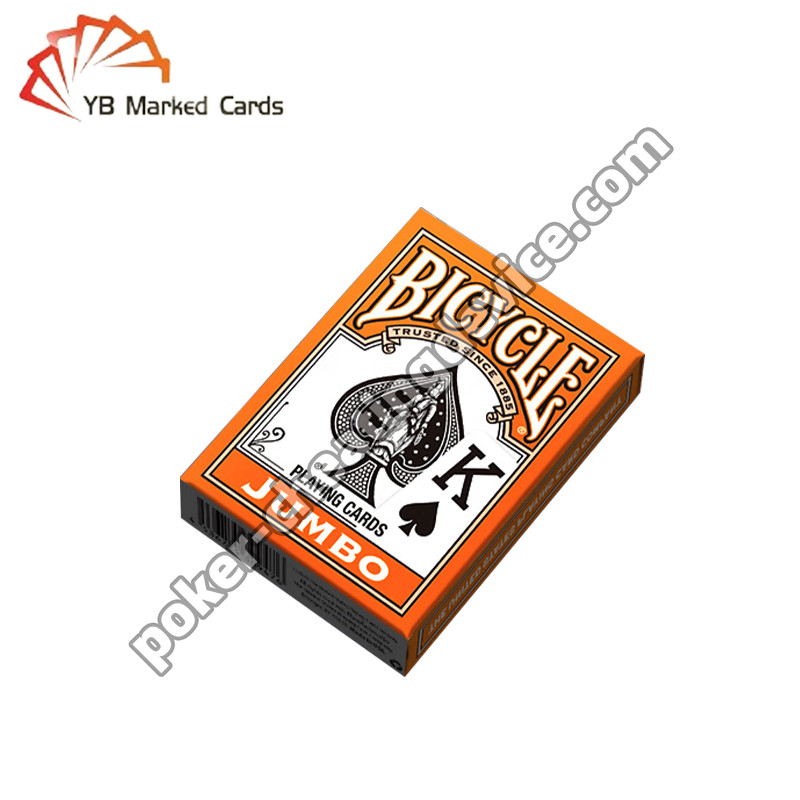 BICYCLE Marked Barcode Cards Classic Colorful Texas Hold'em Colorful Cards Orange