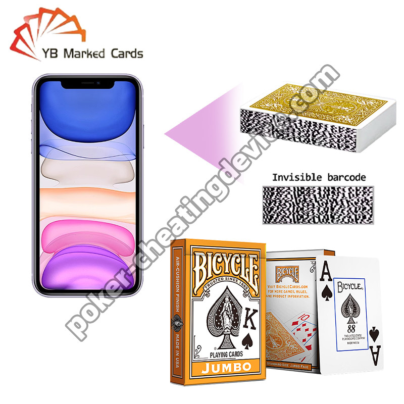 BICYCLE Marked Barcode Cards Classic Colorful Texas Hold'em Colorful Cards Orange