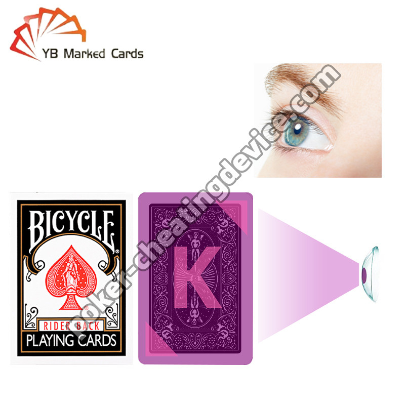 Bicycle Marked Cards Wide Classic Black For Poker Infrared Contact Lenses