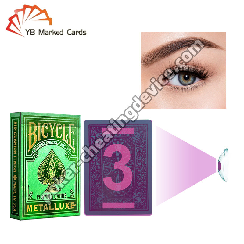 Bicycle Marked Poker Deck Luxury Gold Stamping Fairy Green For Poker Contact Lenses
