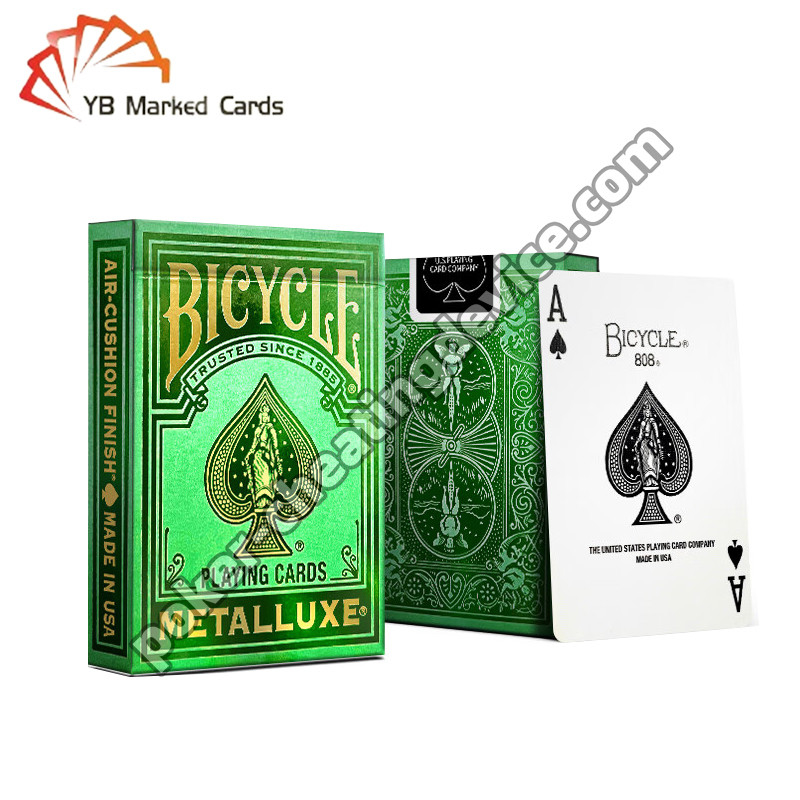 Bicycle Marked Poker Deck Luxury Gold Stamping Fairy Green For Poker Contact Lenses