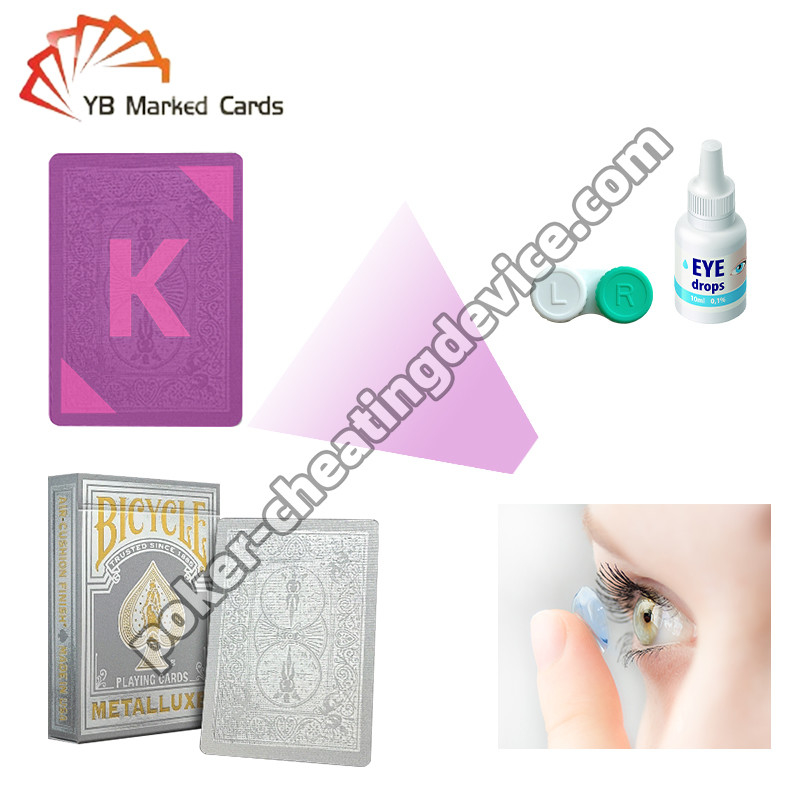 Bicycle Marked Cards Poker Gilded Series Fantasy Silver For Cheating Contact Lenses