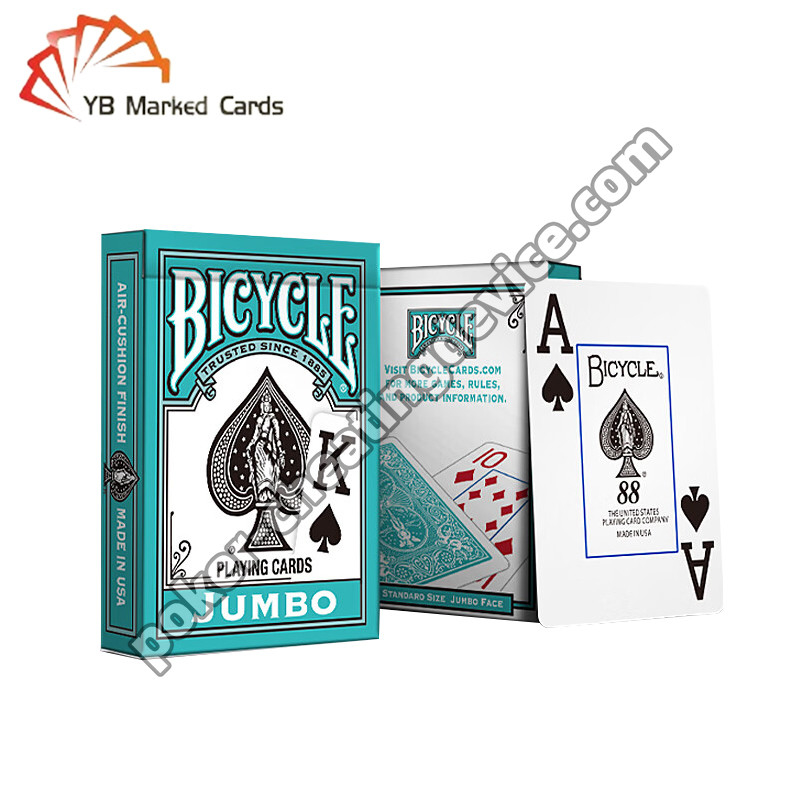 Bicycle Marked Deck Large Character Card Cyan For Marking Cards Contact Lenses