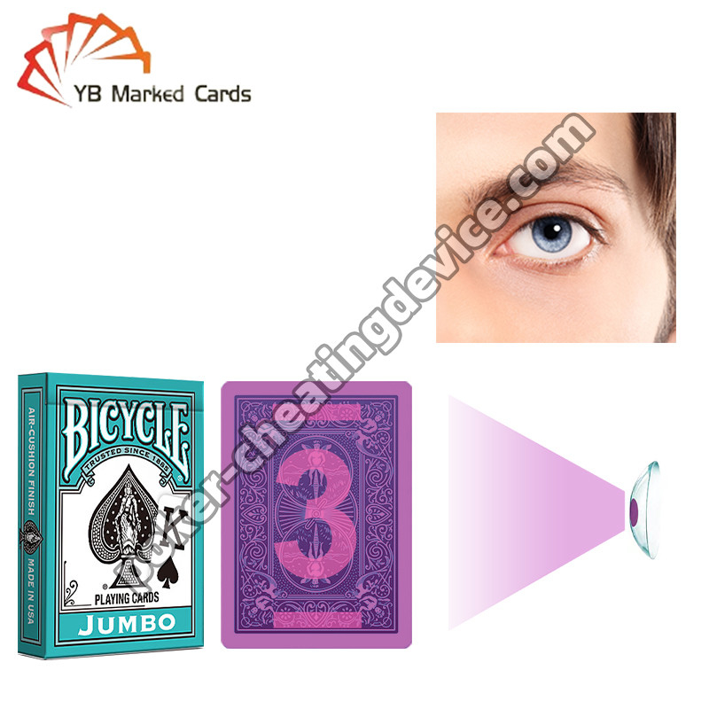 Bicycle Marked Deck Large Character Card Cyan For Marking Cards Contact Lenses