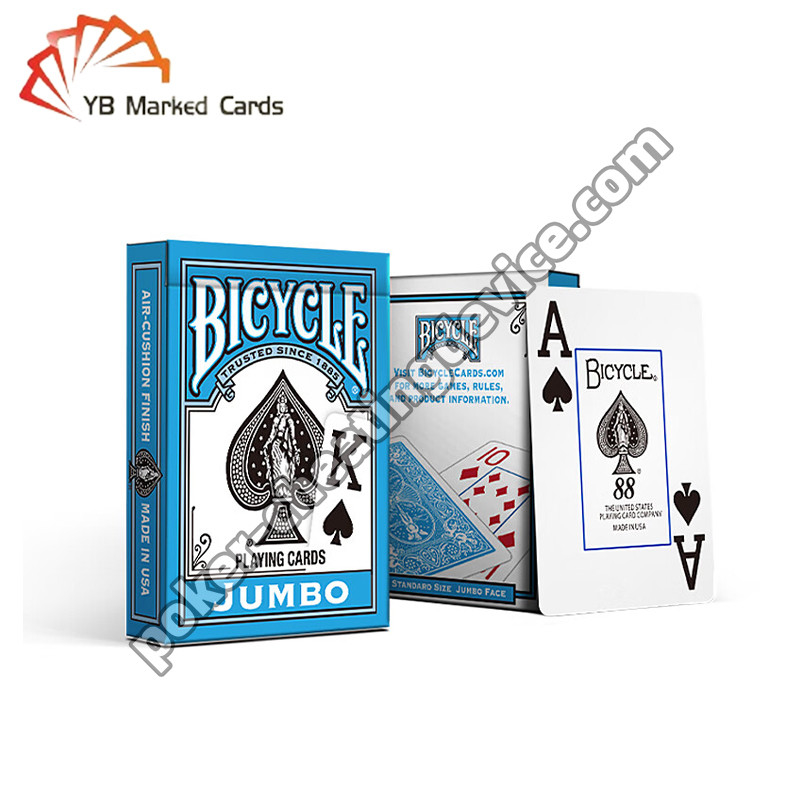 Bicycle Back Marked Cards Large Character Blue For IR Contact Lenses
