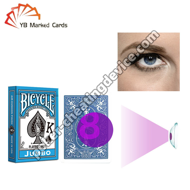 Bicycle Back Marked Cards Large Character Blue For IR Contact Lenses