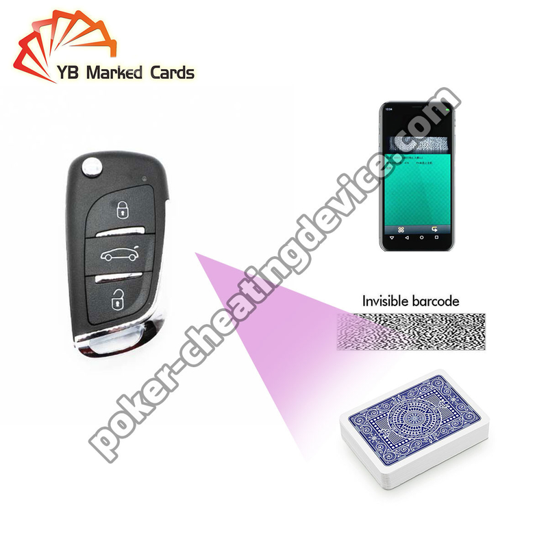 Car Keys Hidden Poker Scanning Camera For Poker Analyzer And Marked Barcode Decks