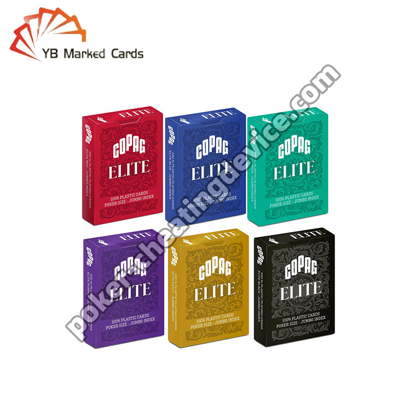 Copag Elite 100% Plastic Barcode Marked Poker Cards Standard Size Jumbo Index