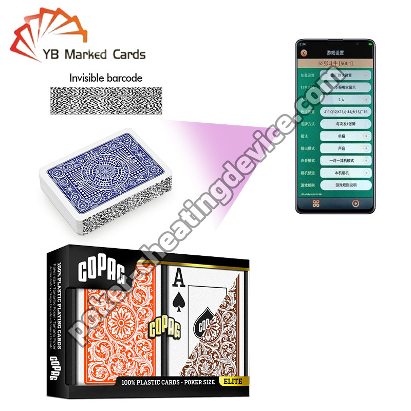Copag Neoteric 100% Plastic Barcode Marked Decks Orange Brown Double Deck Set