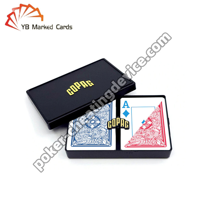 Copag Legacy 4-Color 100% Plastic Barcode Cheat Decks  Blue / Red Double Deck