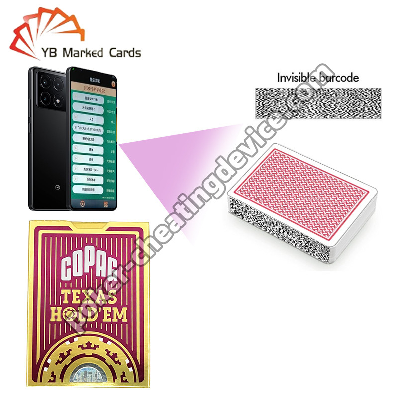 Copag Texas Hold'Em 100% Plastic Gambling Marked Cards Red Single Deck