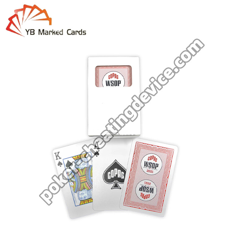 Copag 2021 WSOP 100% Plastic UV Barcode Marked Playing Cards Single Deck Red