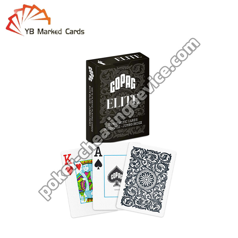Copag Elite Luminous Ink Cards Black Single Deck For Marked Cards Glasses