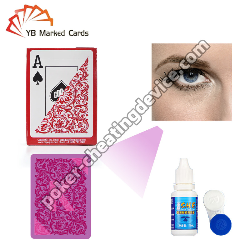 Copag Elite Marked Playing Cards Red Single Deck For Infrared Contact Lenses