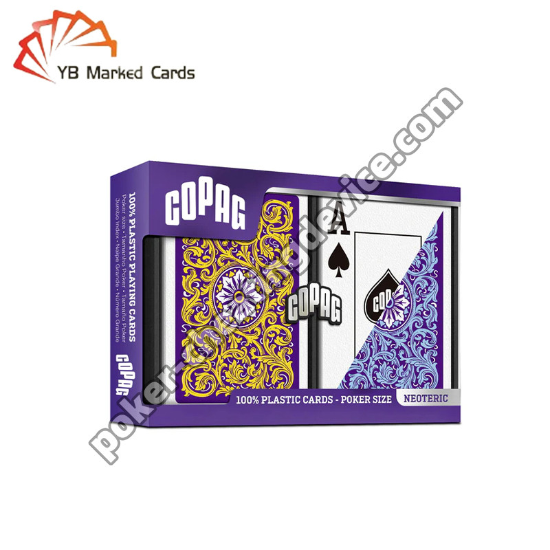 Standard Size Copag Neoteric Plastic Barcode Marked Cards Decks Jumbo Index Double Deck Set
