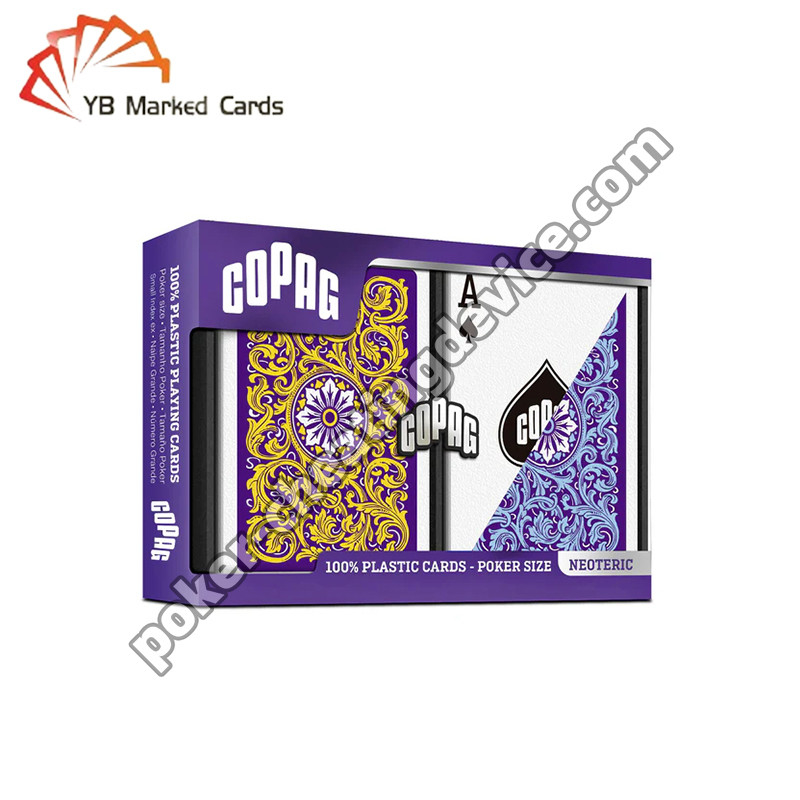 Copag Neoteric Barcode Marked Cards Regular Index Blue / Yellow Double Deck Set