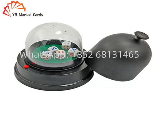 Black Dice Cheating Device Automatic Electronic Plastic Dice Cup For Dice Games
