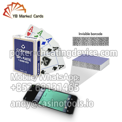 Washable 4 Colour Poker Barcode Marked Cards For Poker Cheating Devices