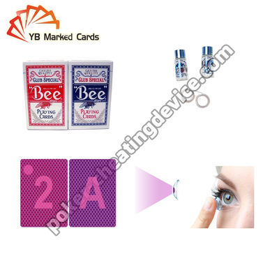 Bee Juice Infrared Marked Playing Cards For Cheating Contact Lenses