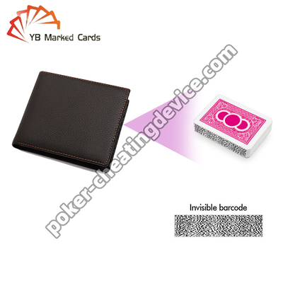 Leather Wallet Poker Cheating Scanning Camera 35cm Scan Marked Cards