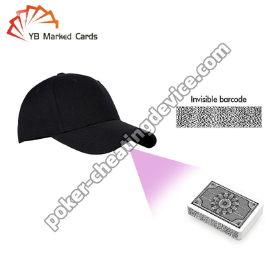 Fabric Material Spy Poker Cheating Camera In Cap Black Color ISO9001
