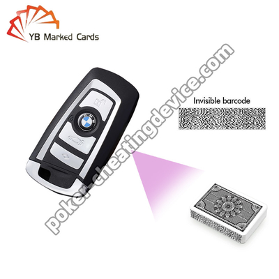 20cm Scanning Car Key Spy Camera For Marked Card Decks Black Color