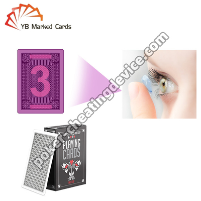 Cheating Edge Marking Cards Contact Lenses to See Through Poker Cards