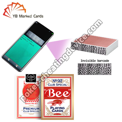 Bee Marking Barcode Cards Entertainment Texas Hold'Em Wide Cards Durable Red