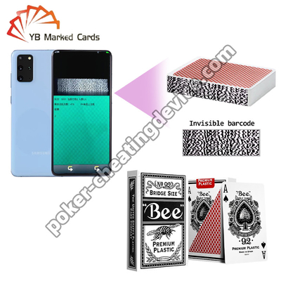 Advanced Bee Playing Cards Barcode on Card Plastic Bridge Narrow Red