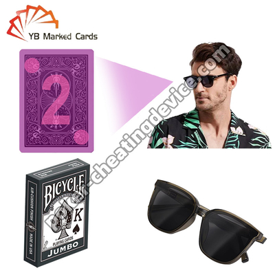 Bicycle Luminous Marked Cards Large Character Gray For Playing Card Glasses