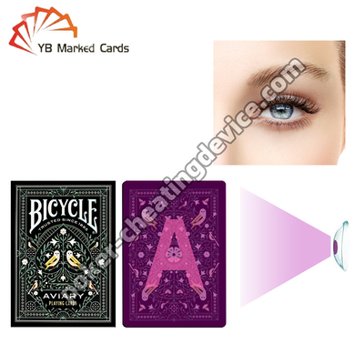 Bicycle Marked Playing Card For UV Contact Lenses Secure Cheating Solution