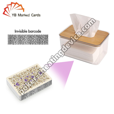 Tissue Box Poker Scanner Device For Poker Analyzer And Barcode Cards