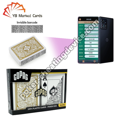 Copag Legacy Series 100% Plastic Barcode Marked Playing Cards Black / Gold