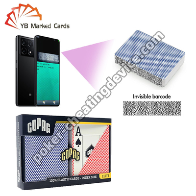 Copag Export 100% Plastic Barcode Cheat Cards Blue / Red Double Deck