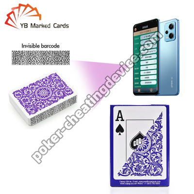 Copag Elite 100% Plastic Infrared-Scannable Barcode Decks Purple Single Deck