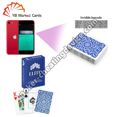 Copag Elite 100% Plastic Scanner Marked Cards Blue Single Deck