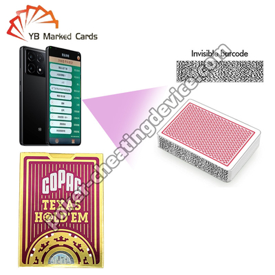 Copag Texas Hold'Em 100% Plastic Gambling Marked Cards Red Single Deck