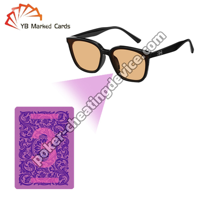 Covert Card Reading Eyewear for Poker - Slimline Black Frame, Enhanced IR Filter: Master the Felt with Undetectable Insight