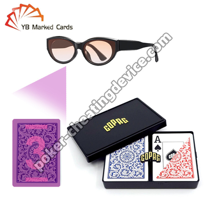 Copag 1546 100% Plastic Professional Infrared Cheat Cards Blue / Red Deck Set