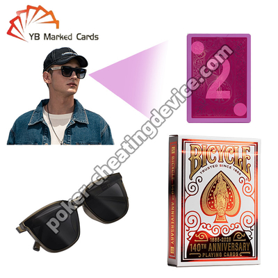 Bicycle 140th Year Anniversary Marked Poker Deck For Cheating Glasses